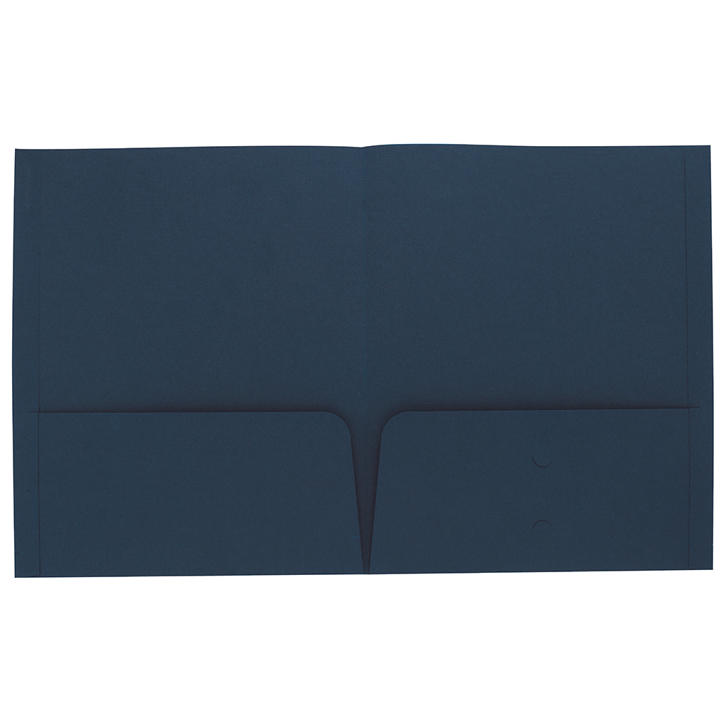 Good Value Navy Linen Paper Folder