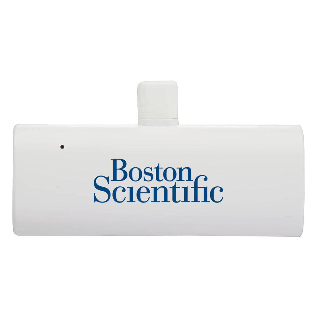 Bullet White UL Listed 2,200 mAh Power Bank with Type-C Tip
