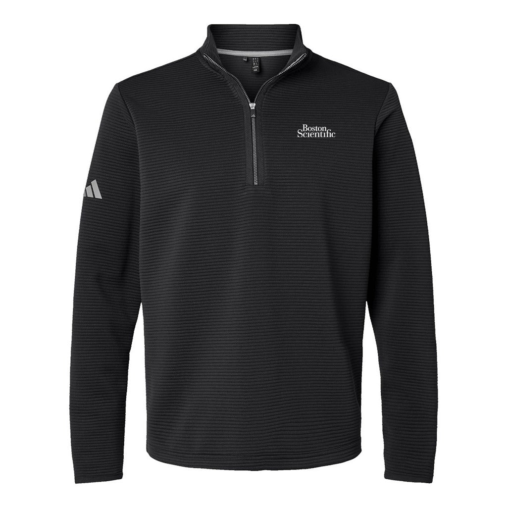 Adidas Men's Black Spacer Quarter-Zip Pullover
