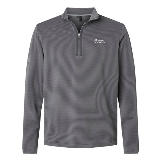 Adidas Men's Grey Five Spacer Quarter-Zip Pullover