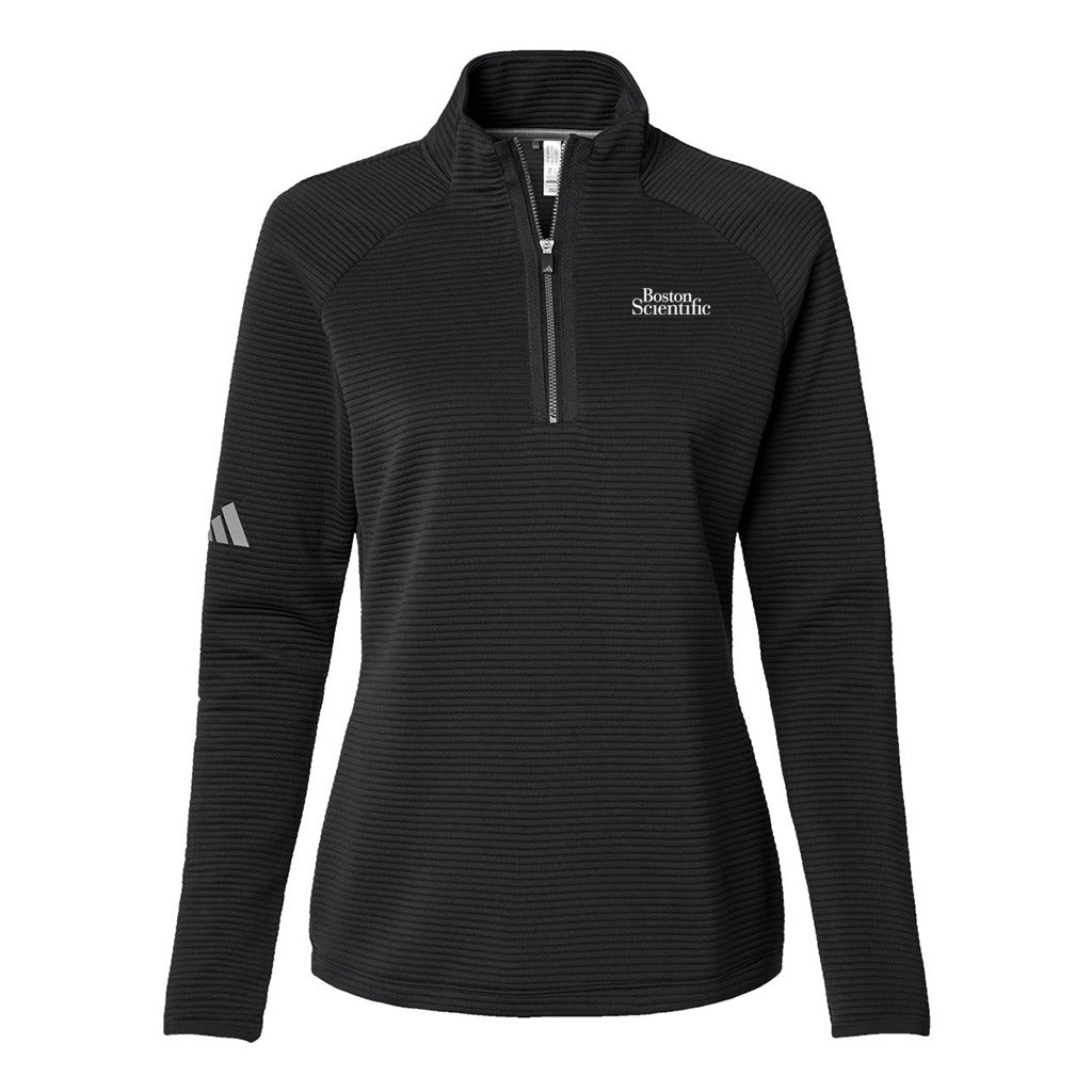 Adidas Women's Black Spacer Quarter-Zip Pullover