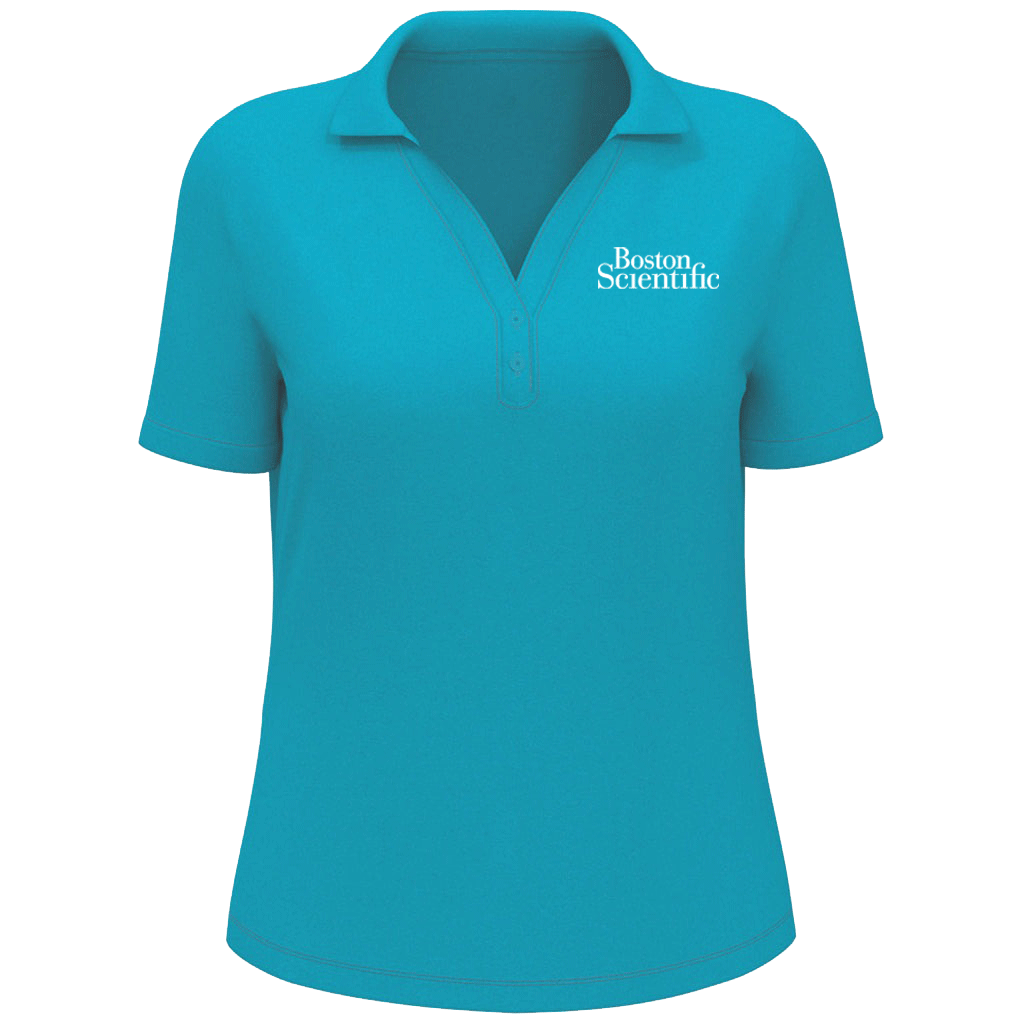 Callaway Women's Tile Blue Micro Texture Polo