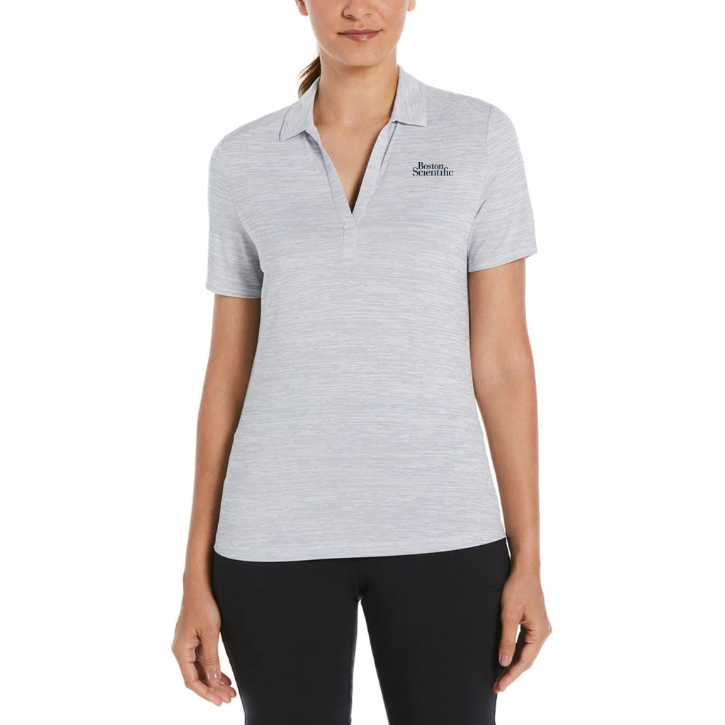 Callaway Women's White Broken Stripe Polo