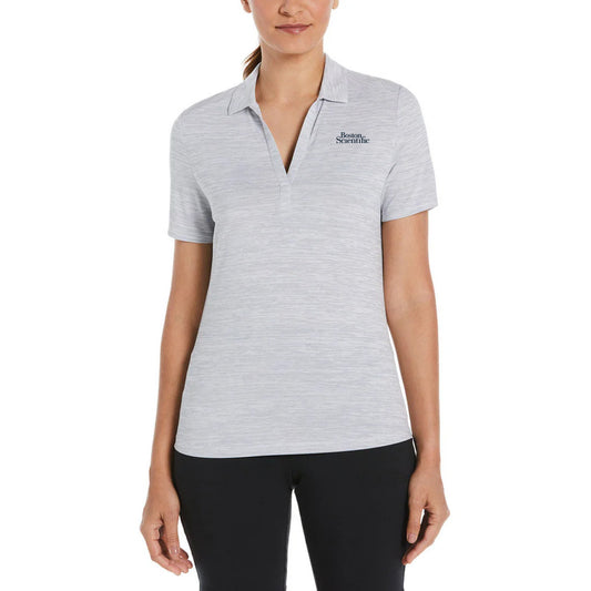 Callaway Women's White Broken Stripe Polo