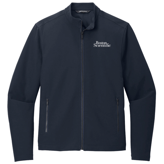 Mercer+Mettle Men's Night Navy Heather Stretch Soft Shell Jacket