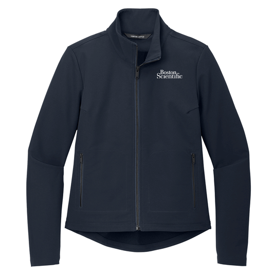 Mercer+Mettle Women's Night Navy Heather Stretch Soft Shell Jacket