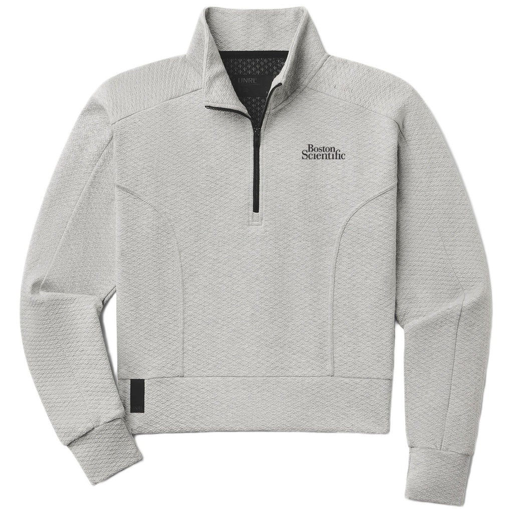 UNRL Women's Heather Grey Elevation Half-Zip Pullover