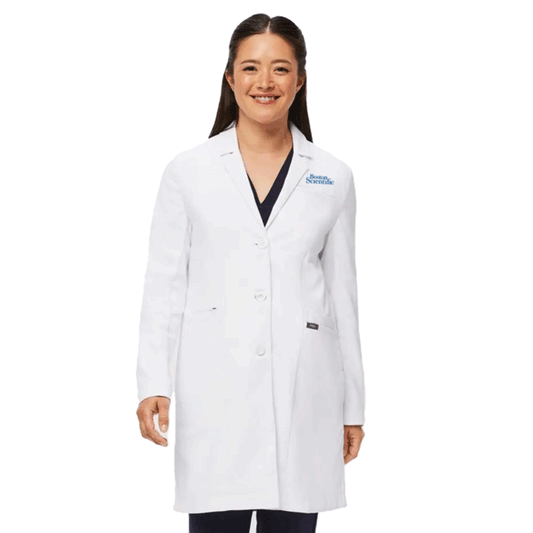 FIGS Women's White Bellevue Long Lab Coat