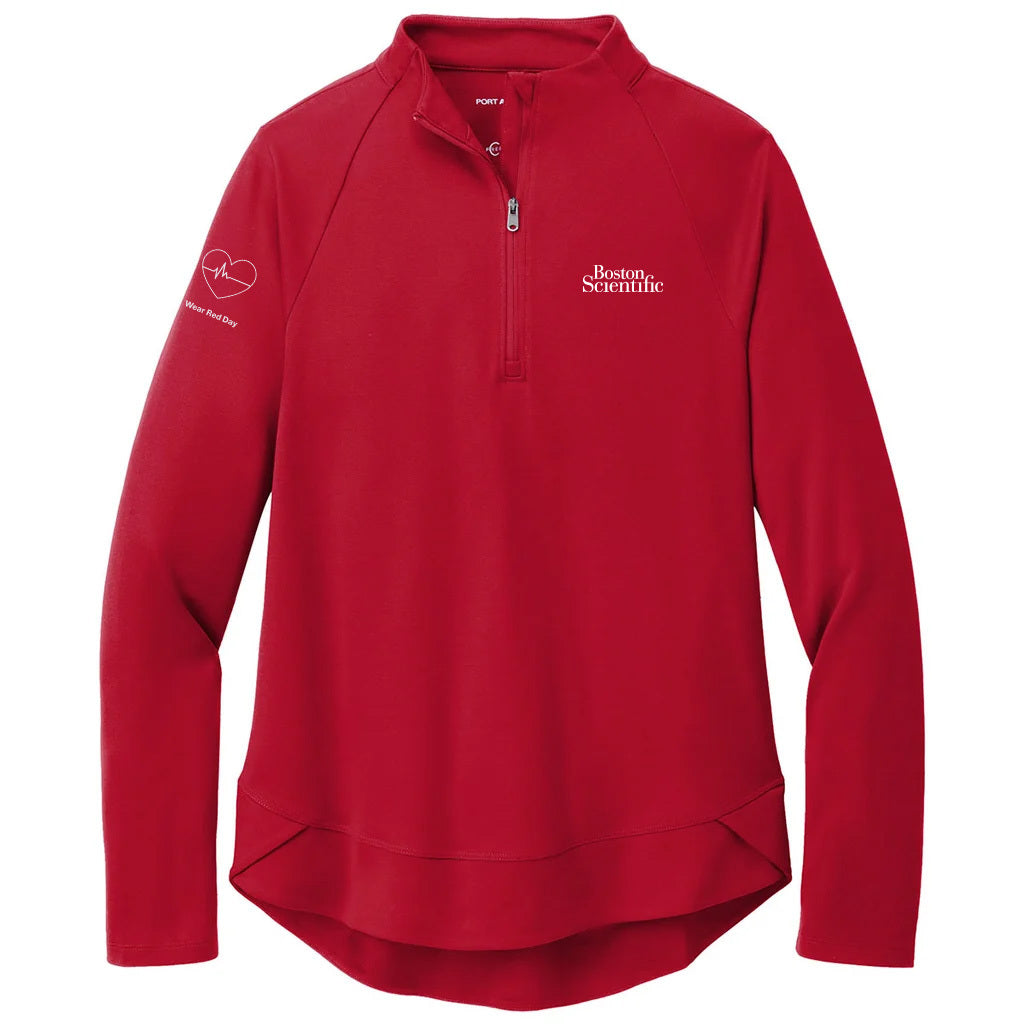 Port Authority Women's Rich Red C-FREE Cypress 1/4 Zip