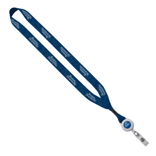 SnugZ 3/4" Dye-Sublimated Lanyard with Metal Crimp & Retractable Badge Reel