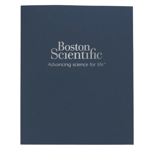 Good Value Navy Linen Paper Folder