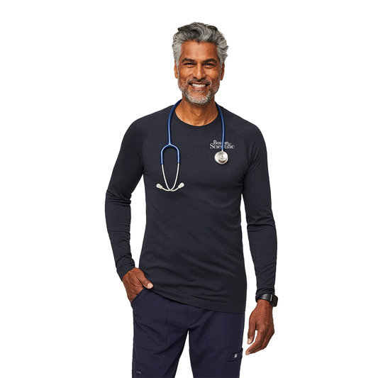 FIGS Men's Navy Makato Seamless Longsleeve Underscrub
