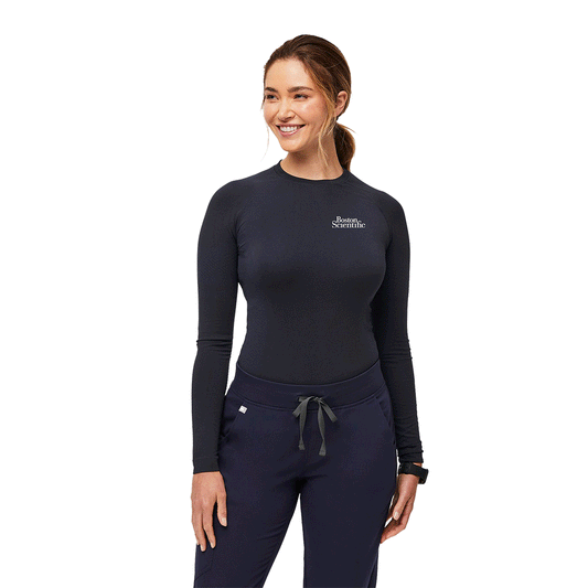 FIGS Women's Navy Salta Seamless Longsleeve Underscrub