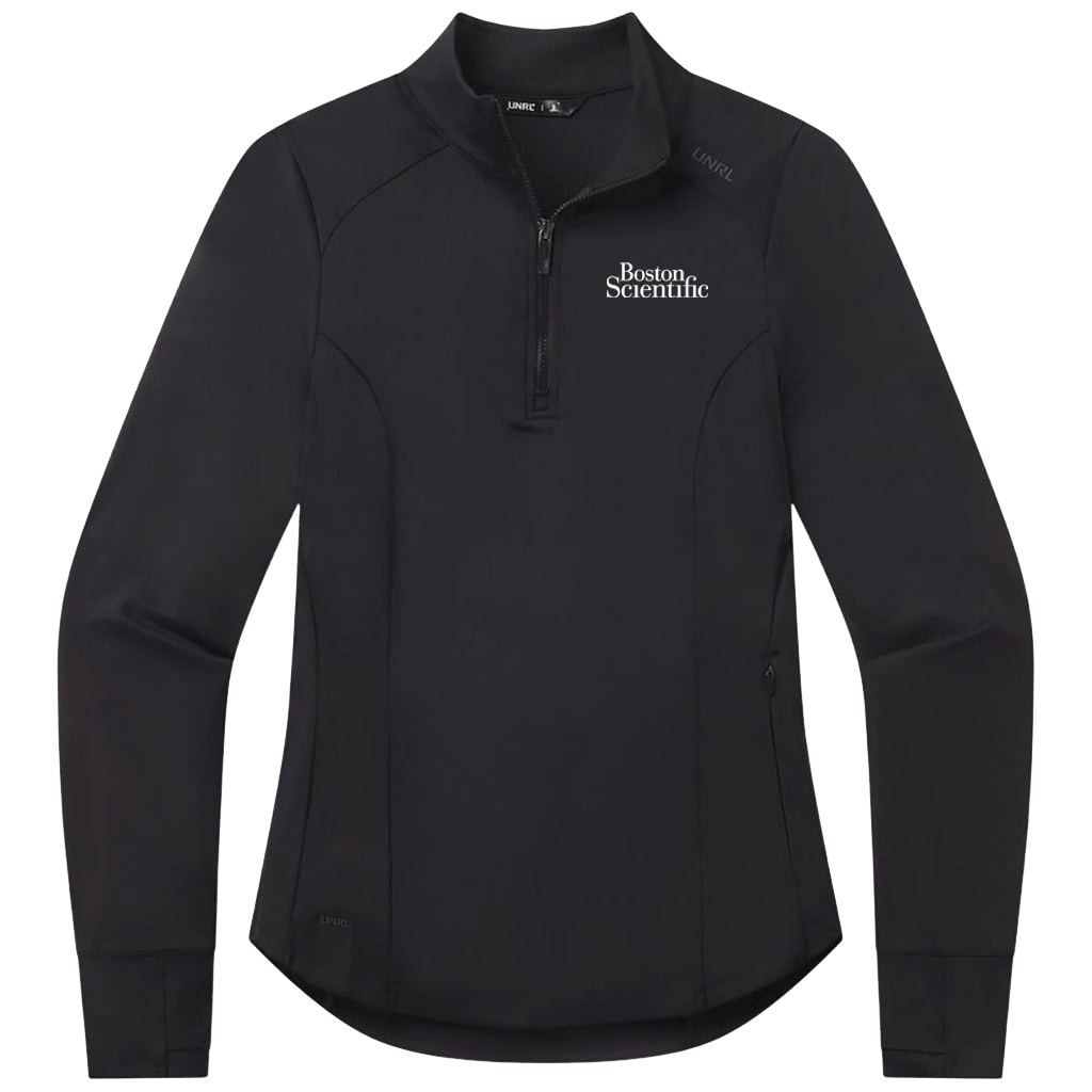 UNRL Women's Black Performa Fitted Half-Zip